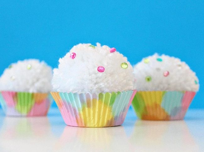 White Coconut Bites Pastel Pop