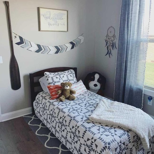 Blue Chevron Nautical Oar
