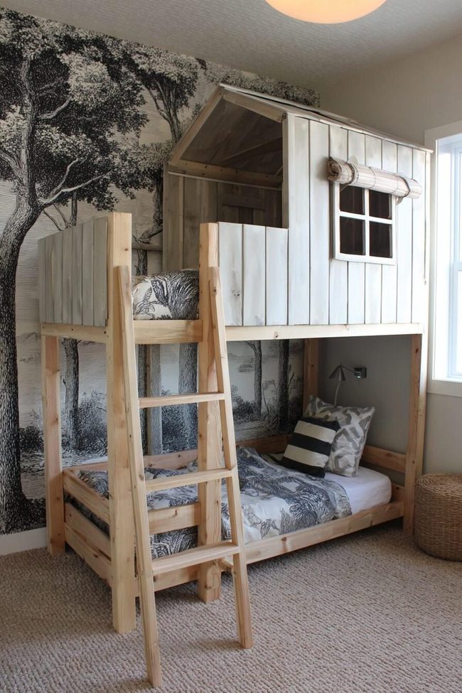Green Canopy Bunk Bed Forest