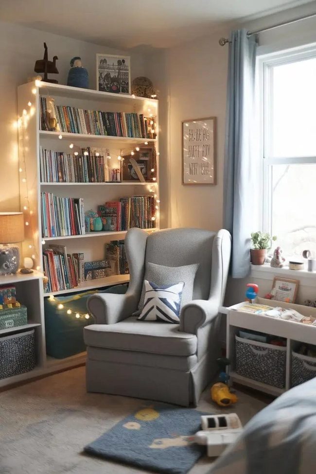 Sunlit Corner With Books