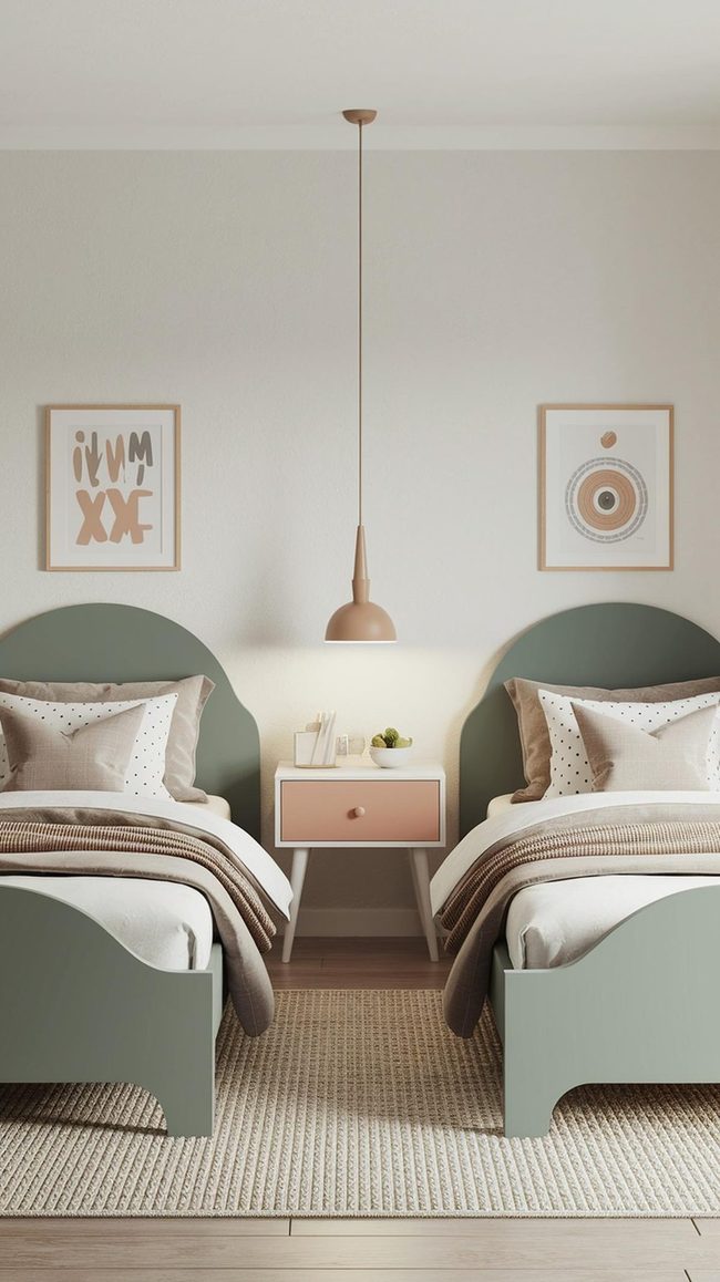 Matching Twin Beds Balanced Symmetry