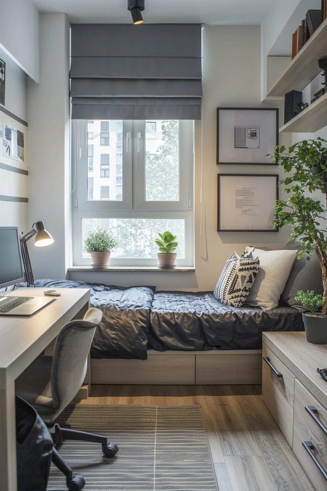 Sunlit Reading Nook With Plants