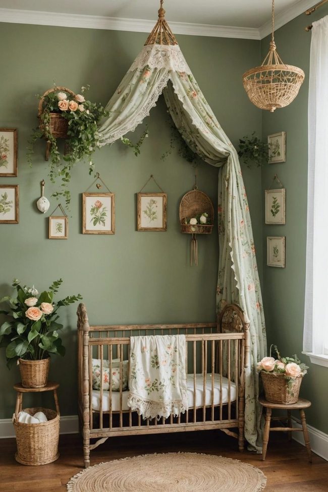 Pastel Flowers Vintage Garden