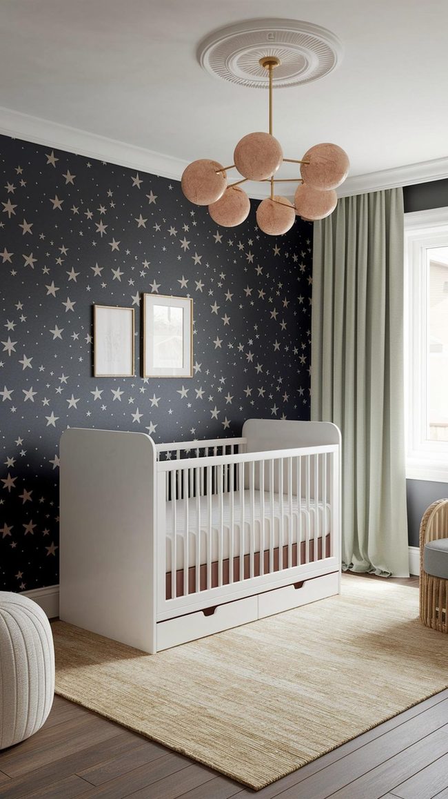 Sky Blue Mural Walls For Nurseries