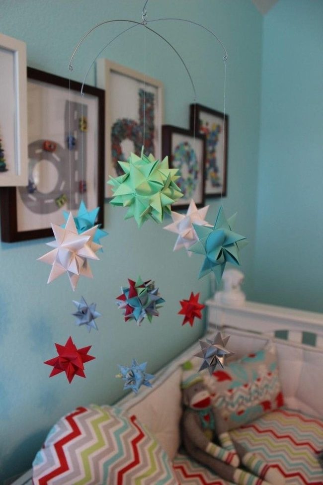 Folded Paper Stars Nursery