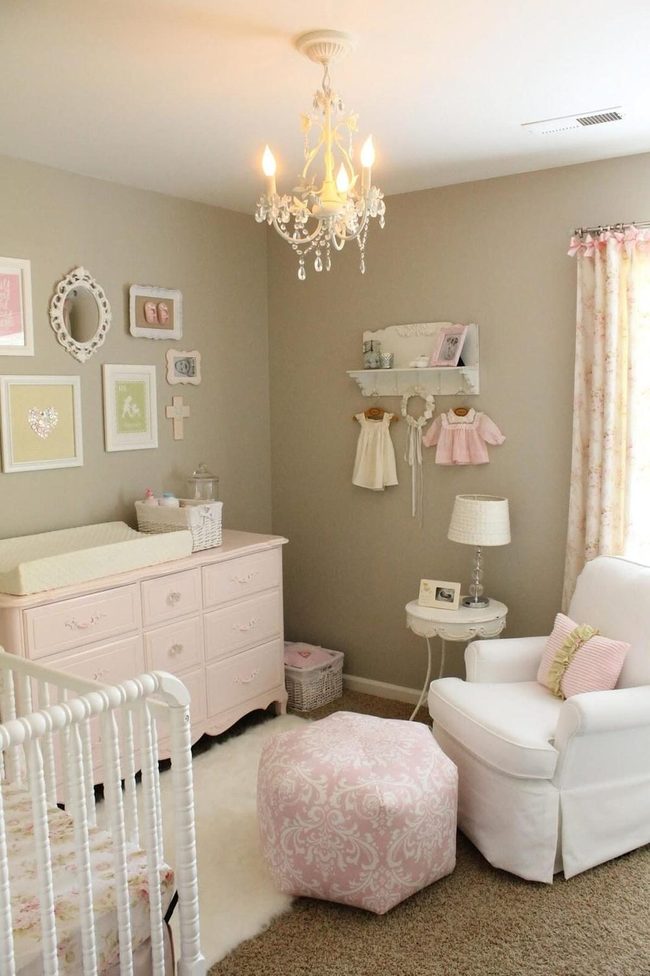 Soft Pink And Cream Baby Girl Room