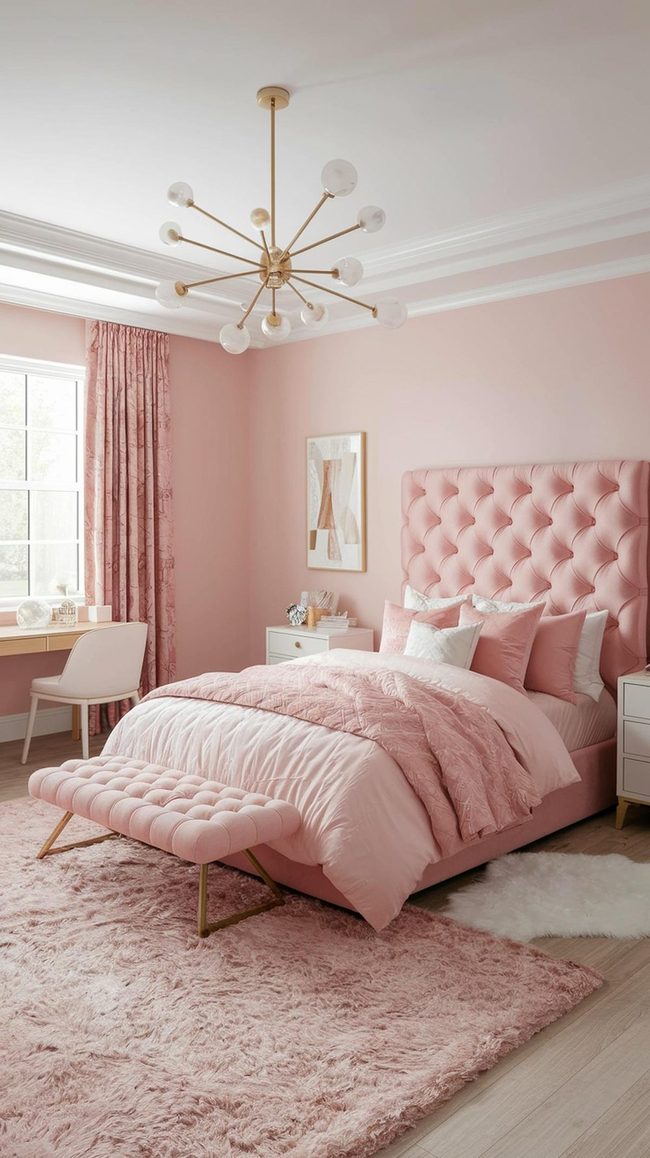 Blush Pink Bedroom With Sophistication