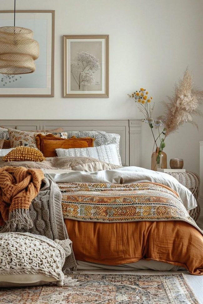Burnt Orange Bohemian Layers