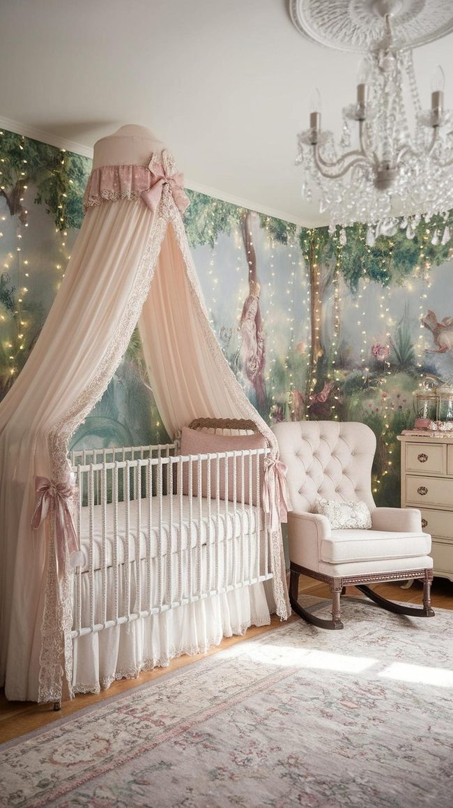Pastel Castle Canopy Nursery