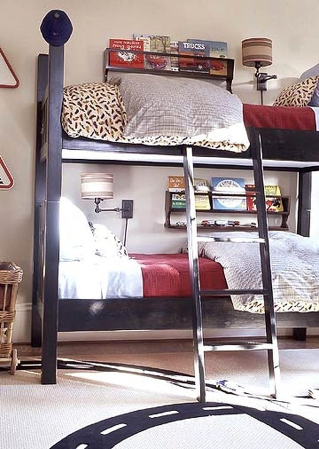 Black Bunk Beds Road Rug Play