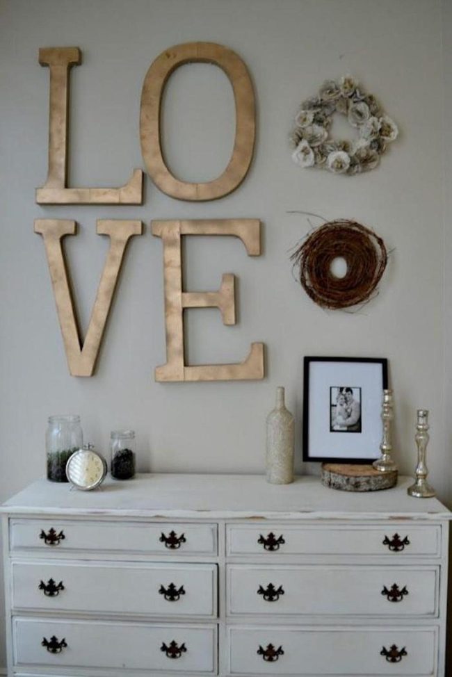 Burnished Brass Wall Letters