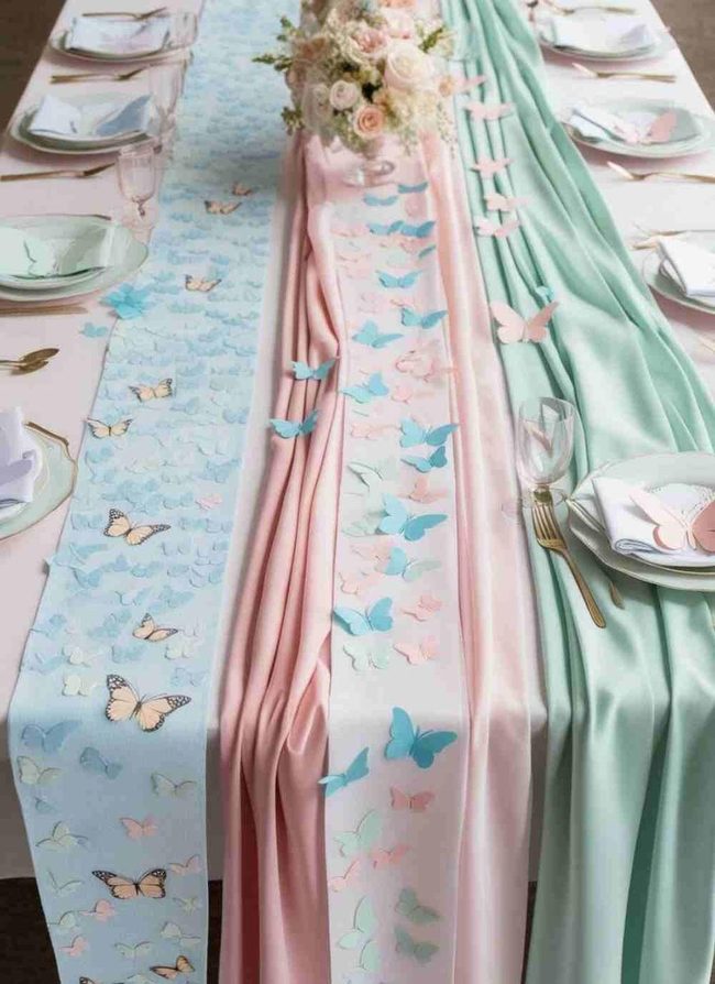 Pastel Butterflies In Flight