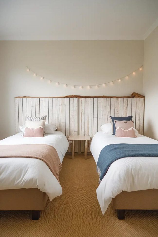 Unified Headboard Two Beds