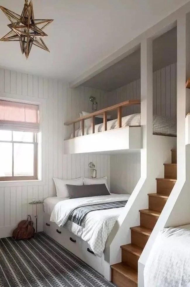 Wooden Staircase Bunk Beds
