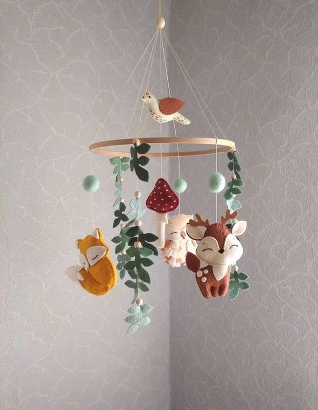 Red Mushroom Woodland Mobile