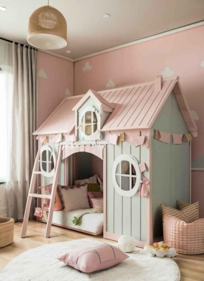 Loft Bed Playhouse Hideaway