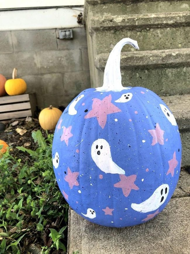 Blue Pumpkins Stone Steps