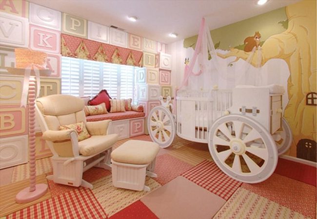 Castle Crib Pastel Nursery