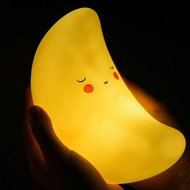 Ceramic Moon Face Nightlight