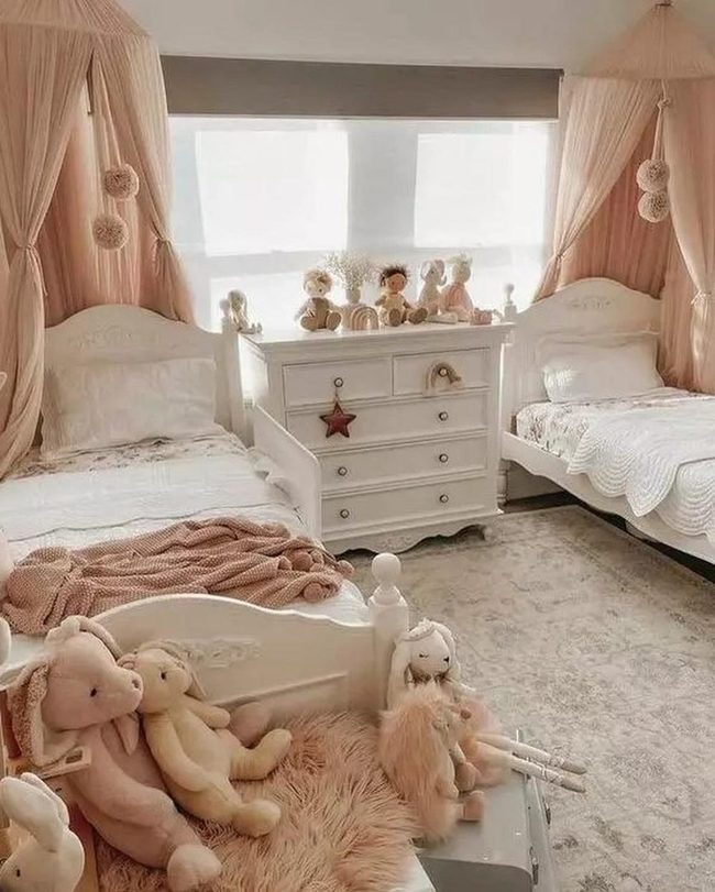 Pink And White Kids' Room