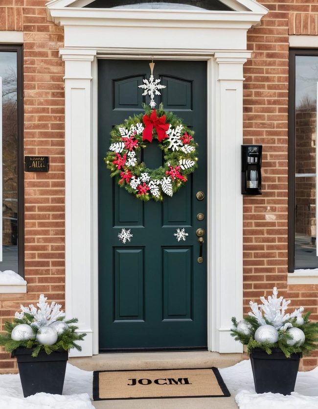 Festive Door Brings Hallway Smiles