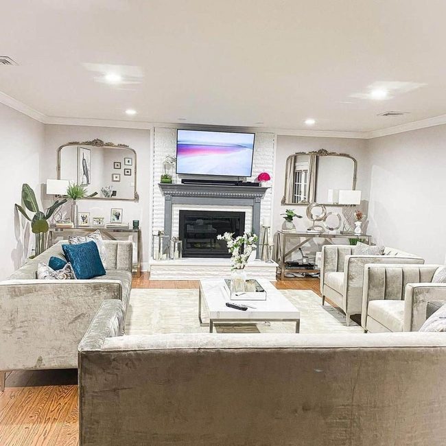 White Brick Television Focal Point
