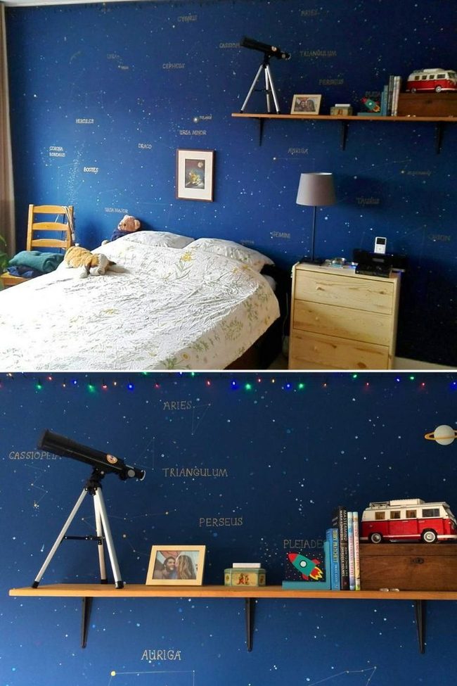 Deep Blue Constellation Personal Retreat Wall