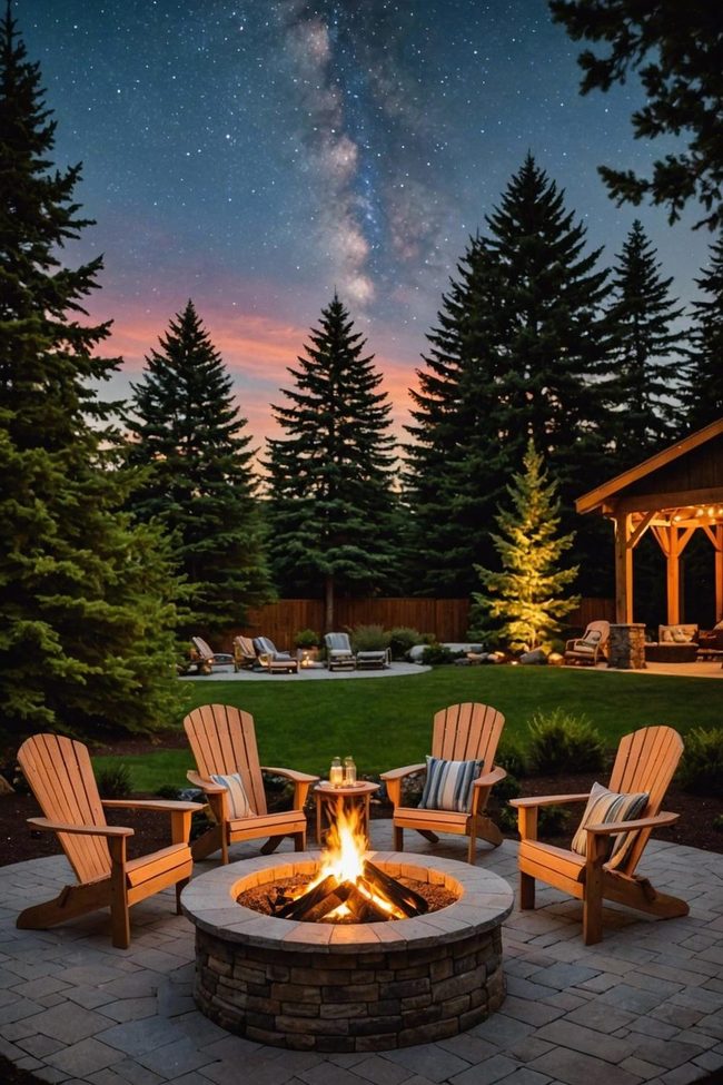 Backyard Fire Pit Circle
