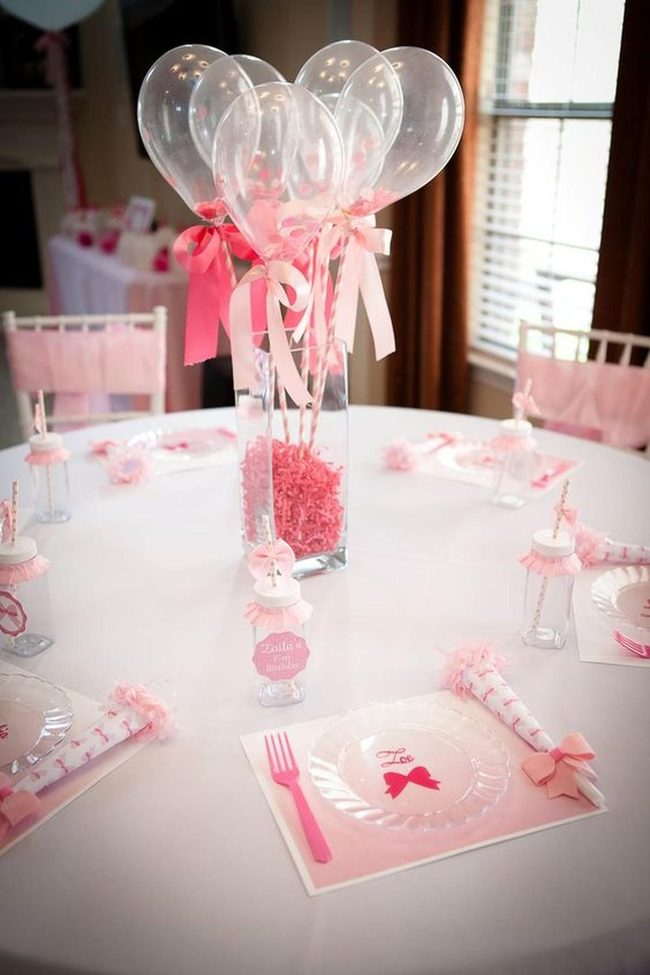 Pink Balloons Transform Warm Wood Elegance