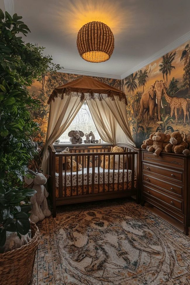 Green Safari Plush Bedroom