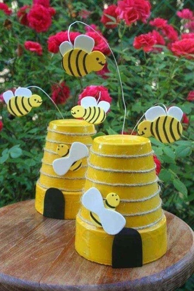 Stacked Terracotta Beehive Garden