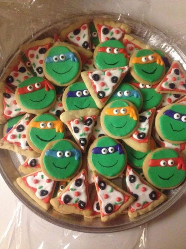 Green-Faced Superhero Cookies