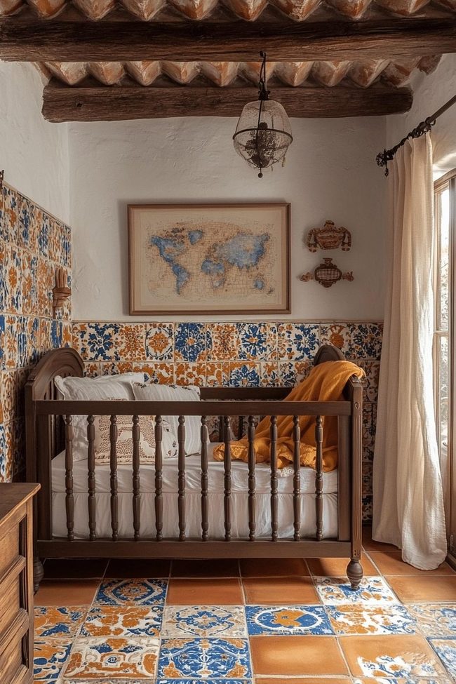Mediterranean Rustic Timber And Terracotta Nursery