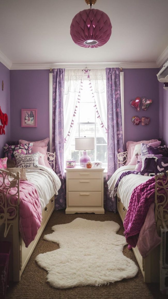 Layered Purple Bedding Statement