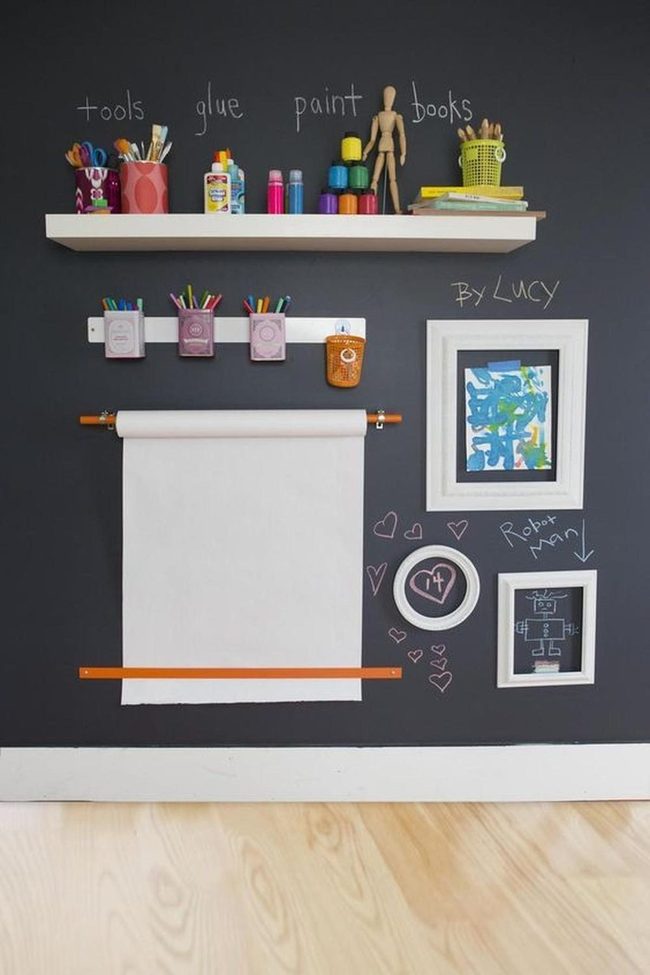 Bright Paint Against Charcoal