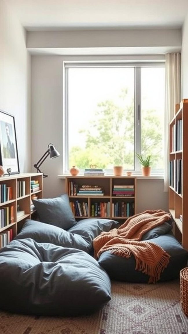 Floor Cushions Colorful Reading Retreat