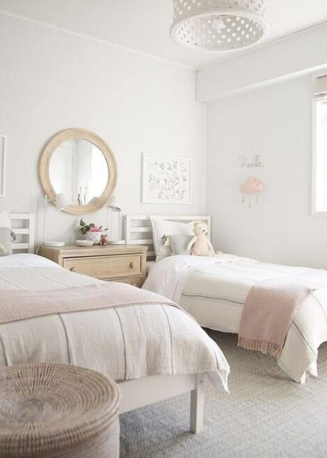 Soft Pink Twin Beds
