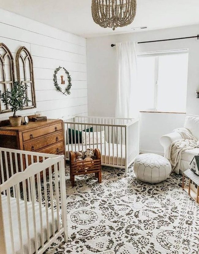 Sunlit Twin Nursery White