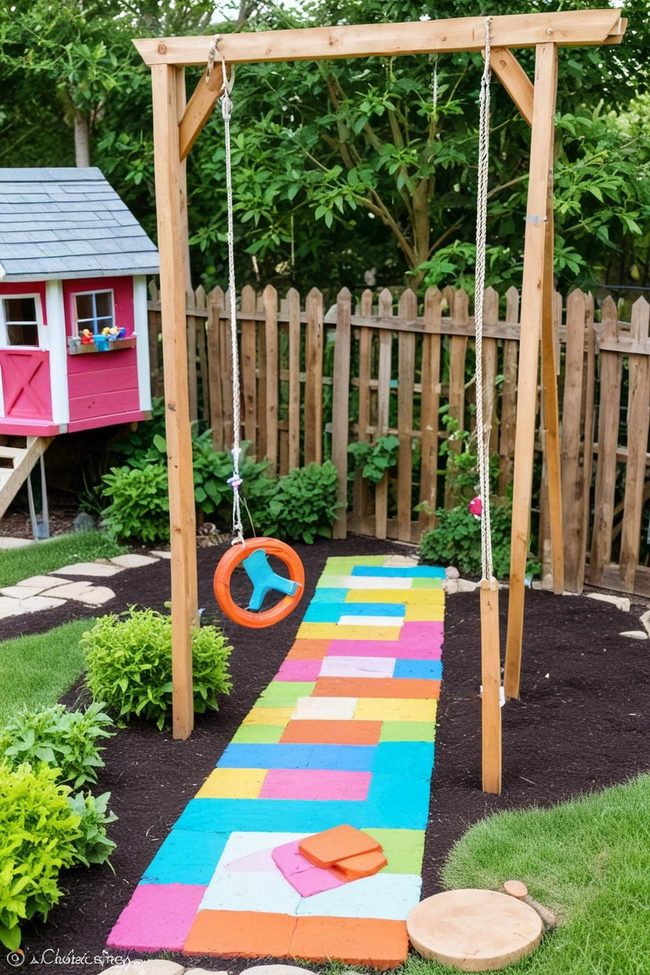 Grain Pallets and Tire Swings