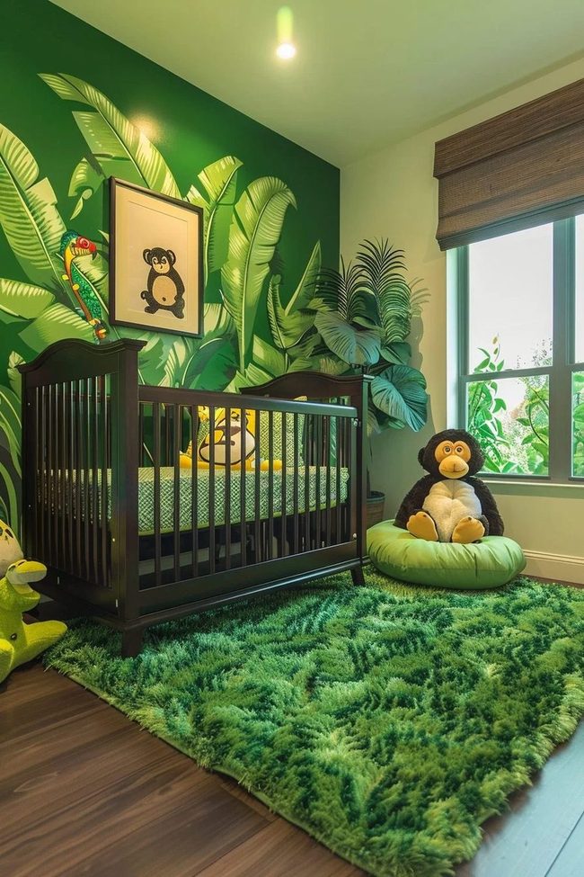 Jungle Foliage Nursery Green