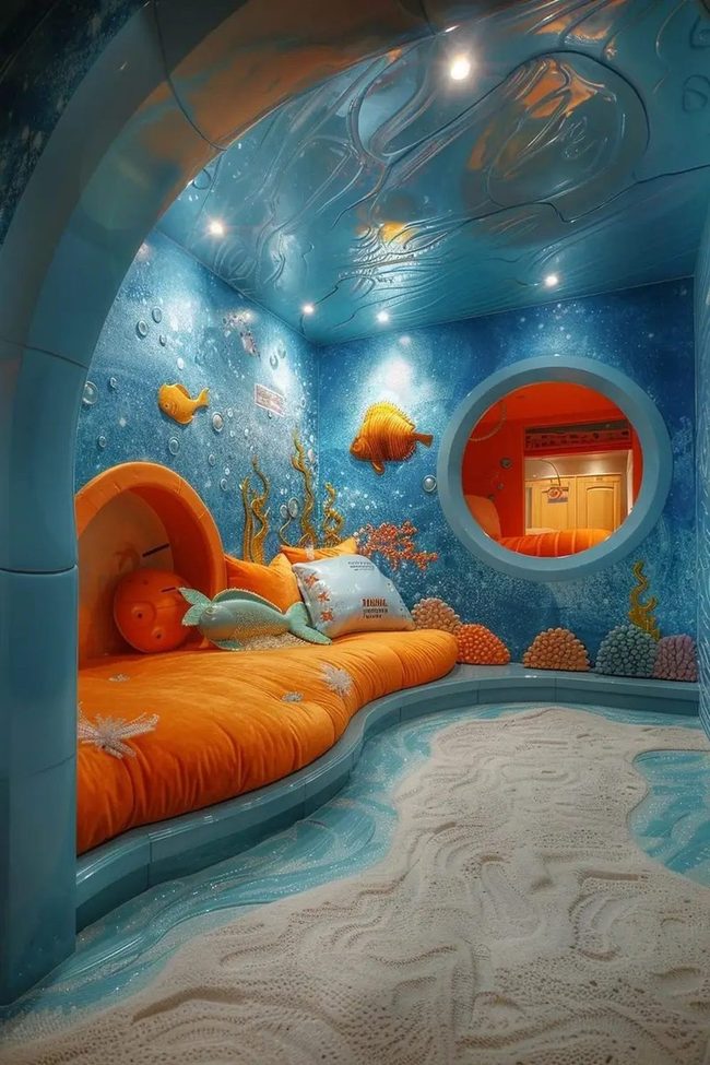 Painted Sea Creatures Underwater