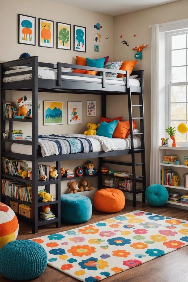 Space-Saving Loft Bed Frame