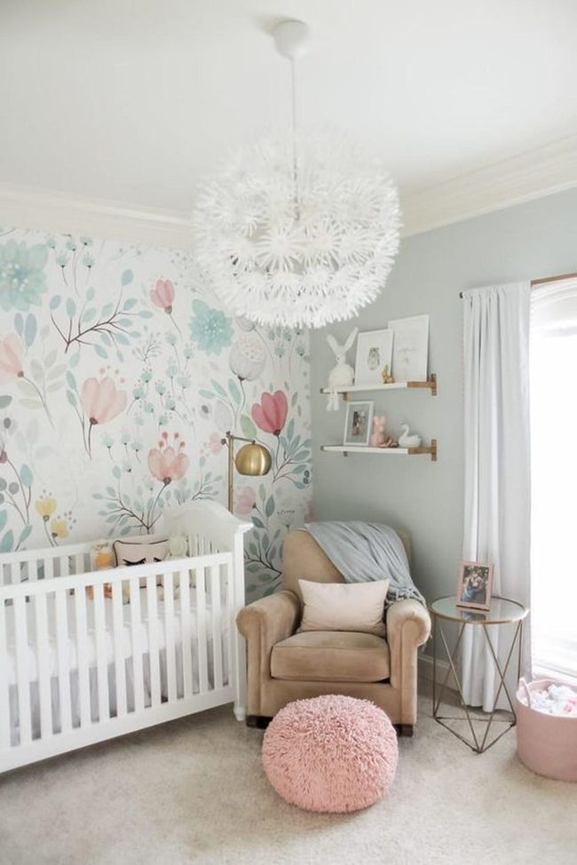 Pastel Nursery with Pendant Flowers