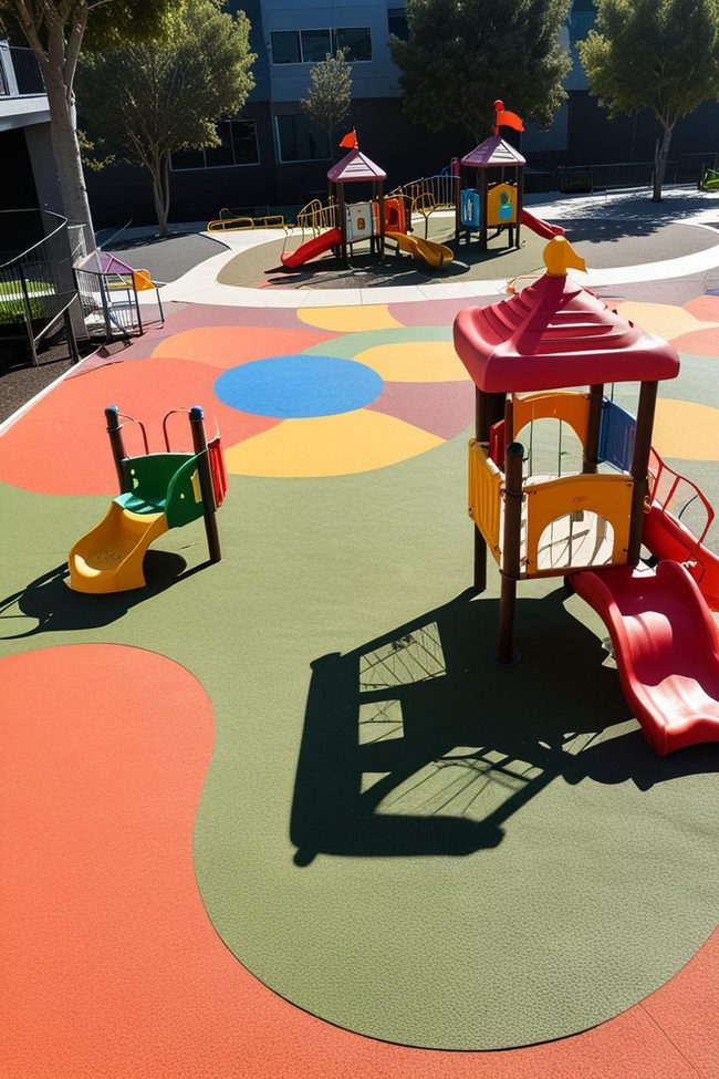 Colorful Rubber Safety Surfaces