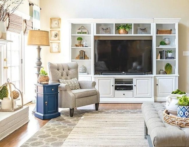 Blue End Table Living Room