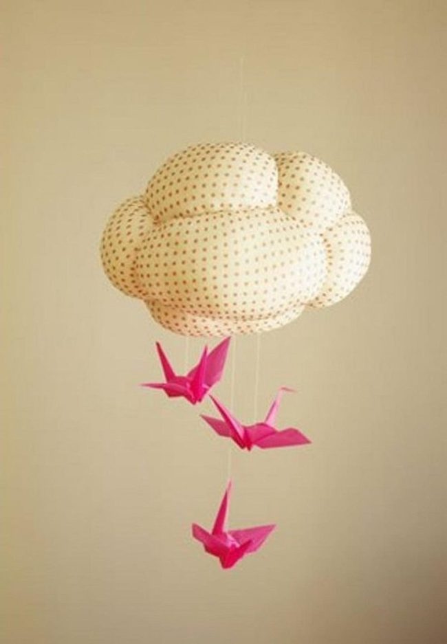 Pink Paper Cranes Mobile