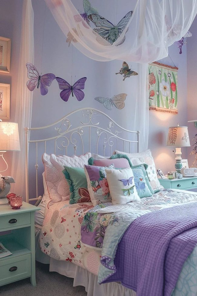 Lavender Garden With Dancing Butterflies
