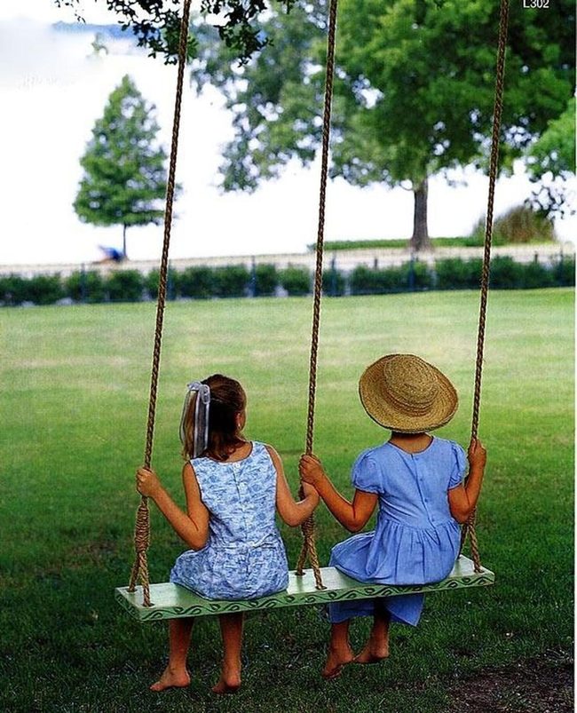 Wooden Swing, Green Shade