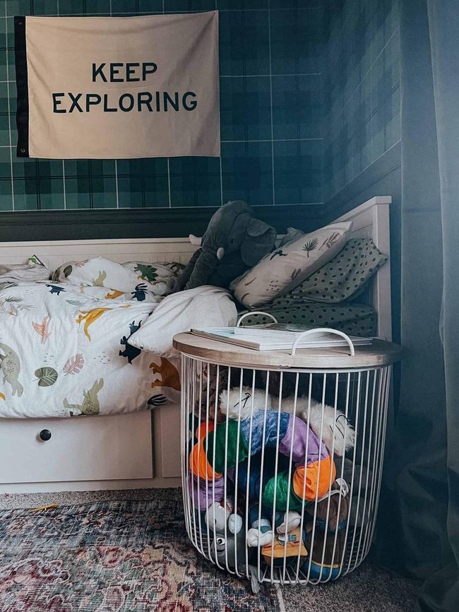 Plush Toy Storage Table With Baskets