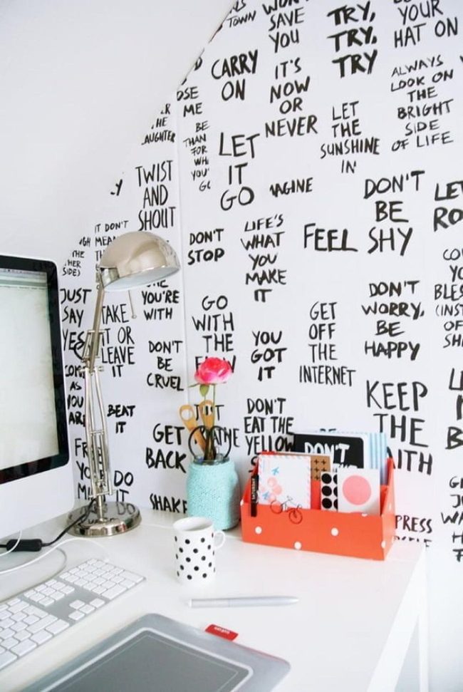 Black Typography Wall Statement